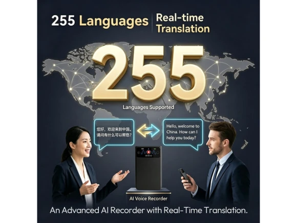 AI Voice Recorder and Real-Time Translator, 64GB — Translator Device, Generic Logic, Inc.