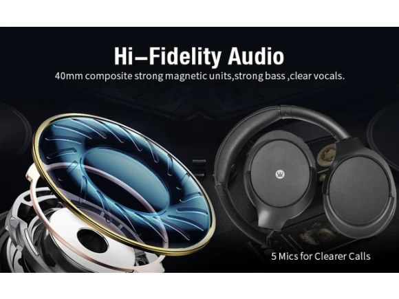 Black Overhead Headphones — Wireless Earbuds, Generic Logic, Inc.