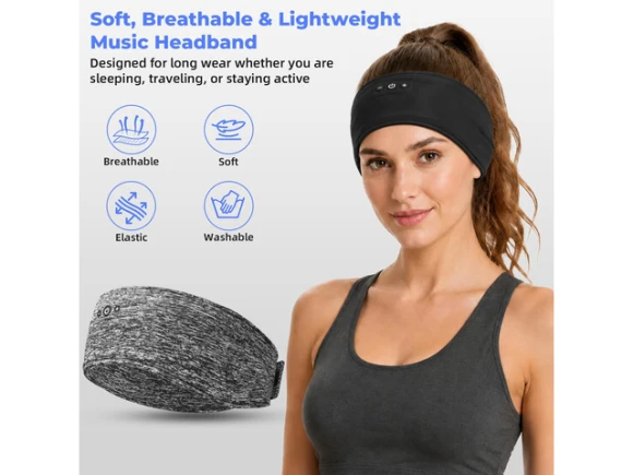 Bluetooth Sleep Headphone Headband, 2-Pack — Wireless Earbuds, Generic Logic, Inc.