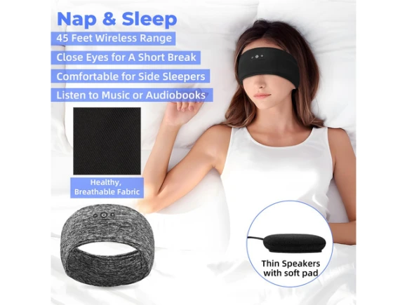 Bluetooth Sleep Headphone Headband, 2-Pack — Wireless Earbuds, Generic Logic, Inc.