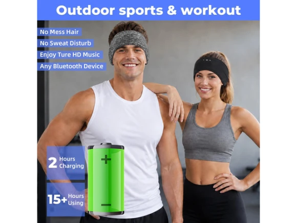Bluetooth Sleep Headphone Headband, 2-Pack — Wireless Earbuds, Generic Logic, Inc.