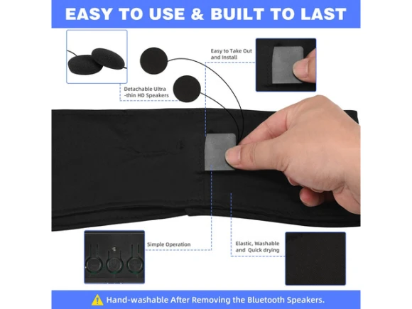 Bluetooth Sleep Headphone Headband, 2-Pack — Wireless Earbuds, Generic Logic, Inc.