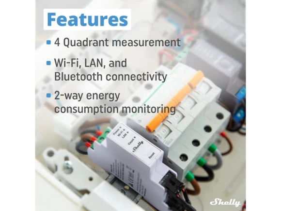 3-Phase Smart Energy Meter — Energy Monitor, Shelly