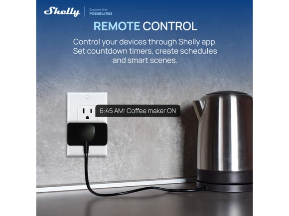 Gen4 Black Smart Plug — Smart Plug, Shelly