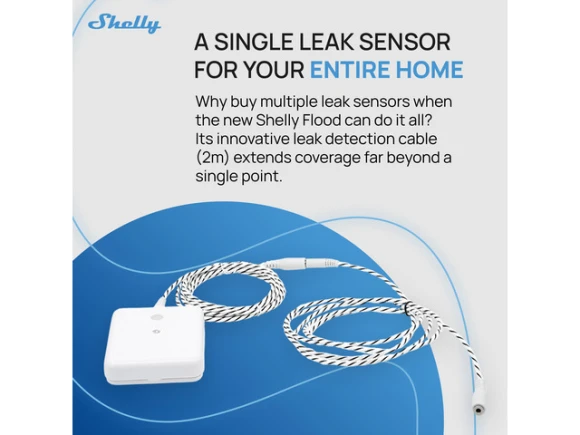 Smart Leak and Rain Detector, Gen4 — Water Shut Off Valve, Shelly