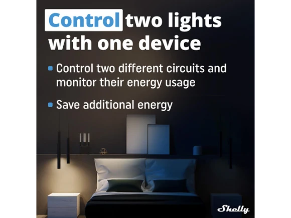 Smart switch relay, 2-channel, 16 A — Smart Switch, Shelly