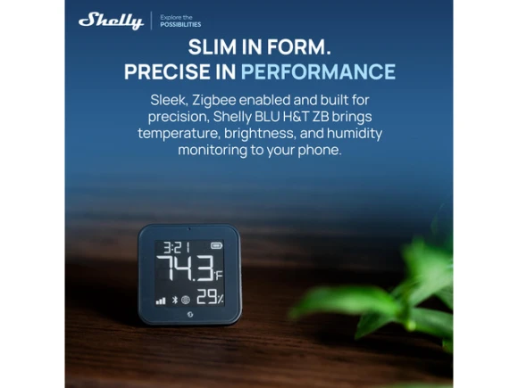 Temperature and Humidity Sensor with E-paper Display — Temperature & Humidity Sensor, Shelly