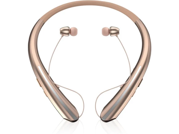 Gold Bluetooth Neckband Headphones — Wireless Earbuds, Generic Logic, Inc.