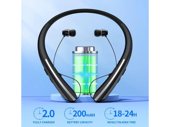 Gold Bluetooth Neckband Headphones — Wireless Earbuds, Generic Logic, Inc.