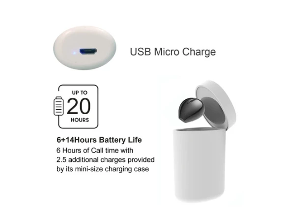 Bluetooth Earpiece, Black, Single Earpiece — Wireless Earbuds, Generic Logic, Inc.