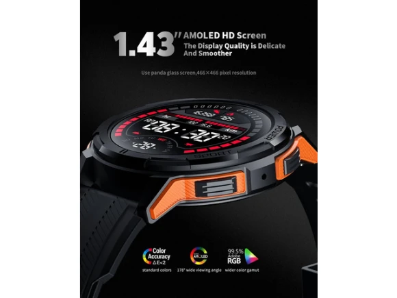 Smartwatch, Orange — Smart Watch, Generic Logic, Inc.