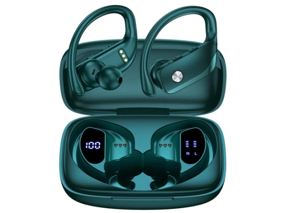 Wireless Earbuds, Green+Purple, 2 Sets — Wireless Earbuds, BMANI