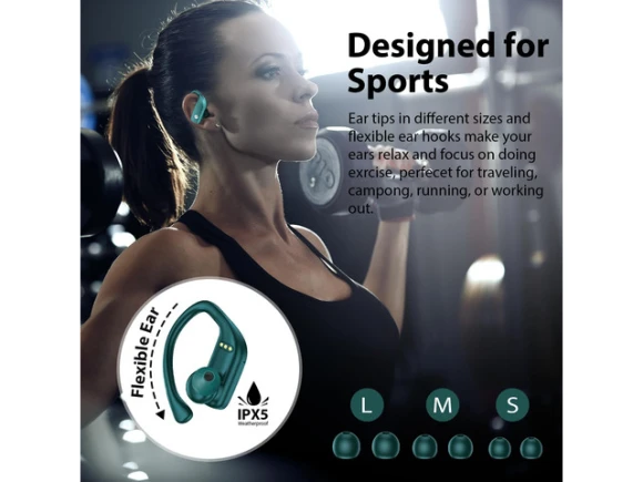 Wireless Earbuds, Green+Purple, 2 Sets — Wireless Earbuds, BMANI