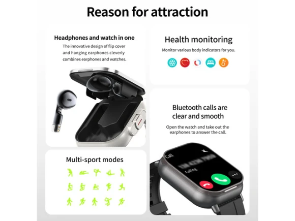 Smartwatch with earbuds — Smart Watch, Generic Logic, Inc.