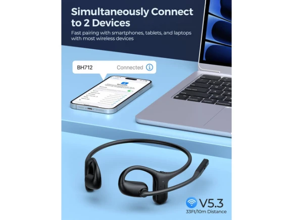 Open-Ear Wireless Headphones with Microphone — Wireless Earbuds, Generic Logic, Inc.