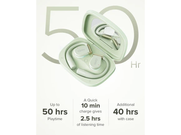 Green Open-Ear Headphones — Wireless Earbuds, Cleer