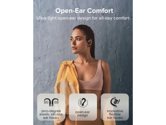 Open-Ear Headphones, Black — Wireless Earbuds, Cleer