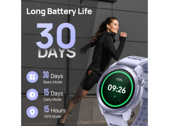 46 mm GPS Running Smartwatch, Light Purple — Smart Watch, Generic Logic, Inc.