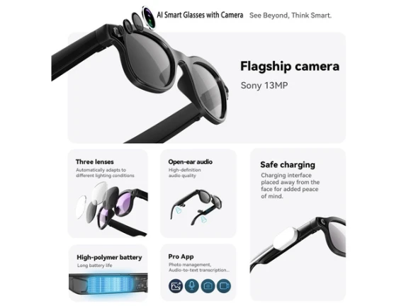 AI Smart Glasses with 3 Lenses — Smart Glasses, Generic Logic, Inc.