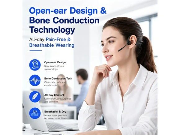 Open-Ear Bone-Conduction Headphones — Wireless Earbuds, Generic Logic, Inc.