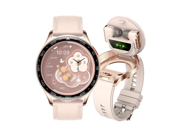Pink 2-in-1 Smartwatch with Earbuds — Smart Watch, Generic Logic, Inc.