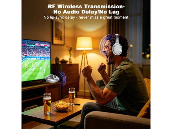 Wireless TV Headphones with RF Transmitter — Wireless Earbuds, Generic Logic, Inc.