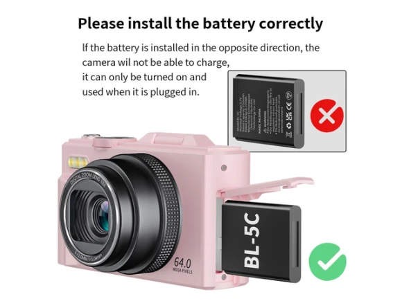 64MP Digital Camera with 18X Zoom and 180° Flip Screen — Digital Cameras & Camcorders, Generic Logic, Inc.