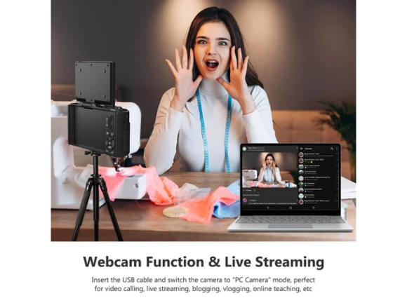 Digital Camera, 4K, 64MP, 180° Flip Screen, 18X Zoom, WiFi Sharing — Digital Cameras & Camcorders, Generic Logic, Inc.