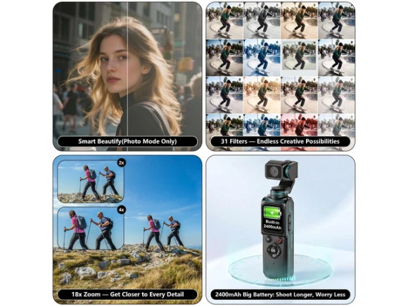 Vlogging Camera with 128GB Card and Tripod — Digital Cameras & Camcorders, Generic Logic, Inc.