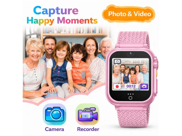 Kids smartwatch, 1.54-inch, pink — Kids Smart Watch, Generic Logic, Inc.