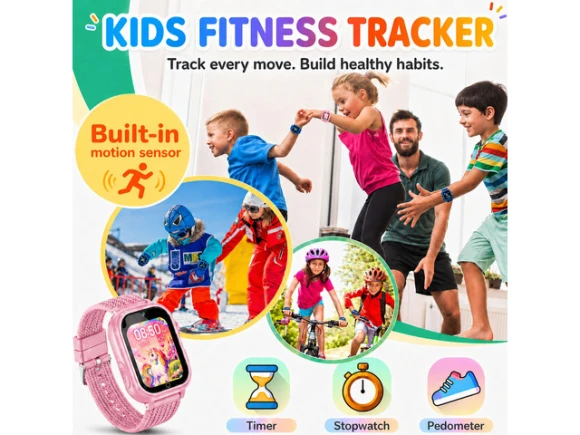 Kids smartwatch, 1.54-inch, pink — Kids Smart Watch, Generic Logic, Inc.