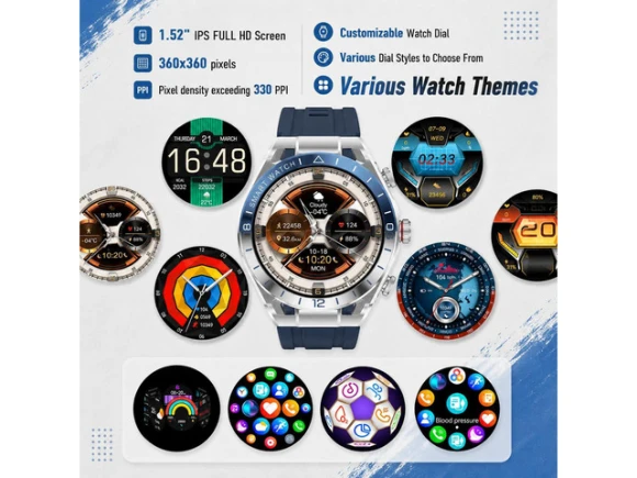 2-in-1 smartwatch with earbuds, 1.52-inch display — Smart Watch, Generic Logic, Inc.
