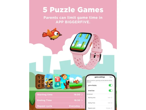 Kids Smartwatch with Fitness-Tracking Functions, Pink — Kids Smart Watch, Generic Logic, Inc.