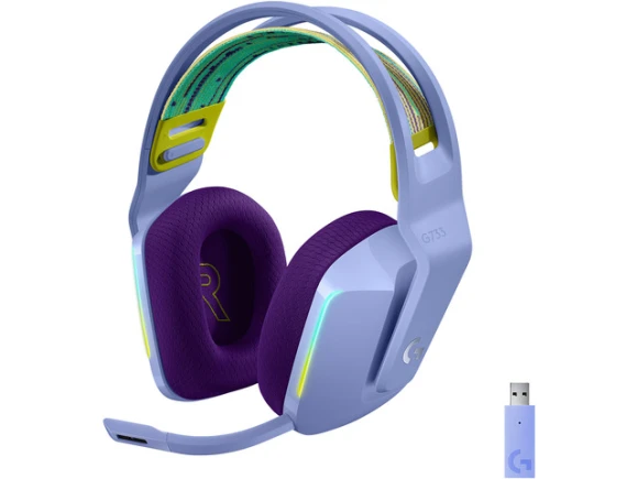 Lilac Wireless Gaming Headset — Wireless Earbuds, Logitech