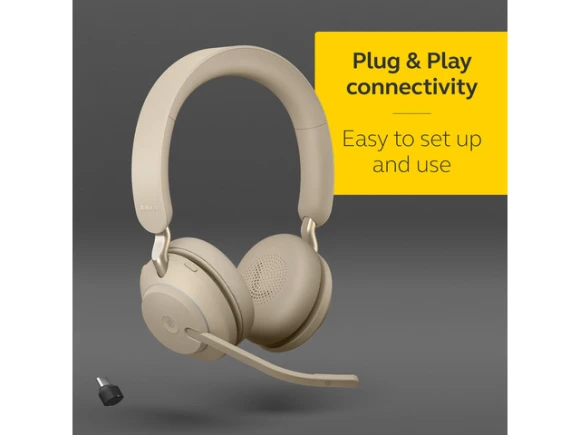 Beige Wireless Headset — Wireless Earbuds, Jabra