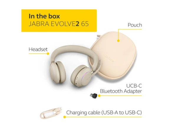 Beige Wireless Headset — Wireless Earbuds, Jabra
