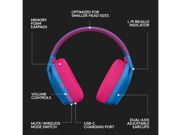 Wireless gaming headset, over-ear — Wireless Earbuds, Logitech