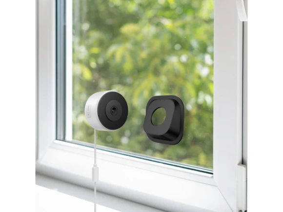 Indoor Security Camera with Stick-On Angled Glass Mount — Security Camera, Generic Logic, Inc.