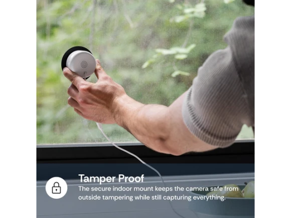 Indoor Security Camera with Stick-On Angled Glass Mount — Security Camera, Generic Logic, Inc.