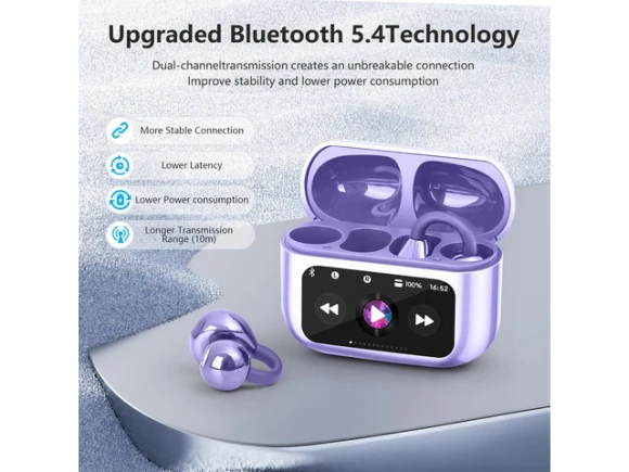 Open-Ear Bone-Conduction Clip-On Headphones — Wireless Earbuds, Generic Logic, Inc.