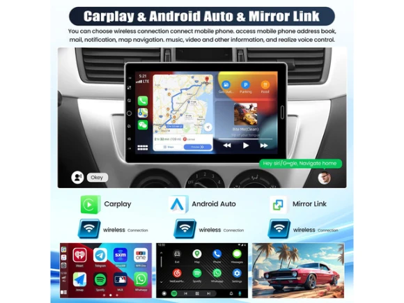 10.1-Inch Single-DIN Car Radio Stereo — Car Infotainment System, Generic Logic, Inc.