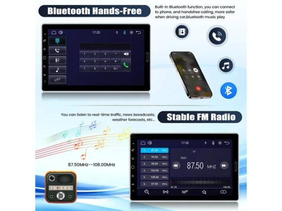 10.1-Inch Single-DIN Car Radio Stereo — Car Infotainment System, Generic Logic, Inc.