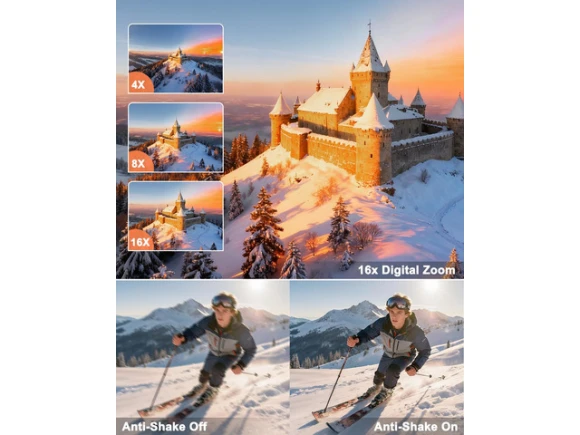 Digital Camera, 8K, 88 MP, WiFi, Front and Rear Lenses — Digital Cameras & Camcorders, Generic Logic, Inc.