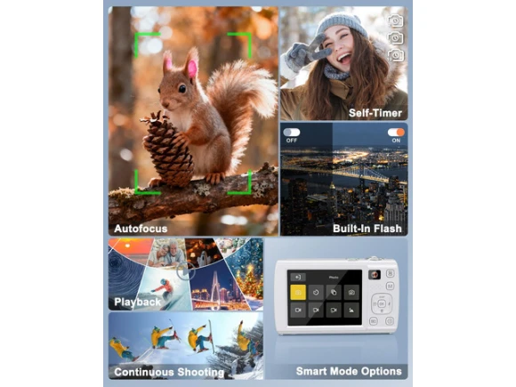 Digital Camera, 8K, 88 MP, WiFi, Front and Rear Lenses — Digital Cameras & Camcorders, Generic Logic, Inc.