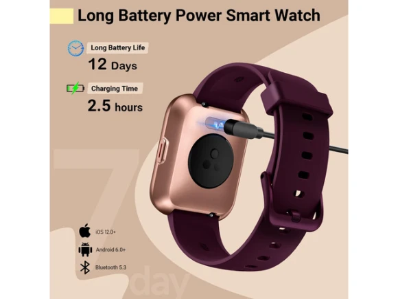 Smart watch, 1.8 inches, Dark Purple — Smart Watch, Generic Logic, Inc.
