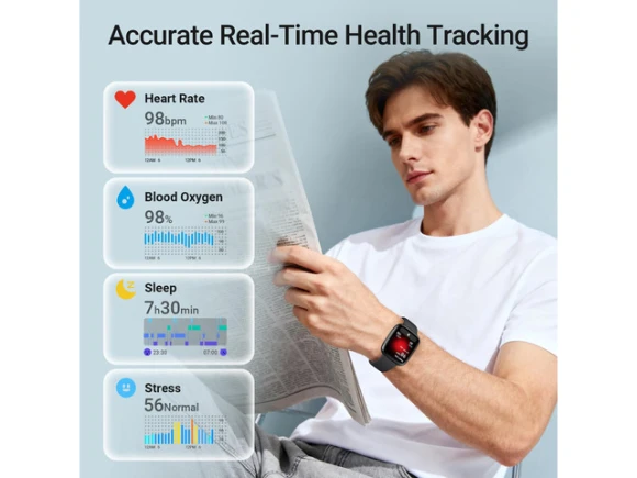 Smart Watch, 1.85-inch AMOLED display, 2 bands — Smart Watch, Generic Logic, Inc.