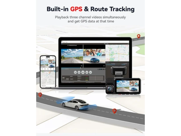 3-Channel Dash Cam — Dash Cam, REDTIGER