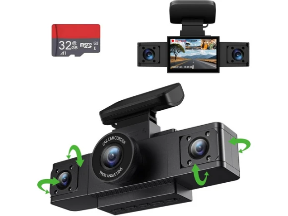 3-Channel Dash Camera — Dash Cam, WESTWAY