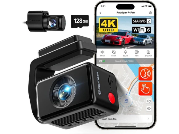 4K Front and Rear Dash Cam — Dash Cam, REDTIGER