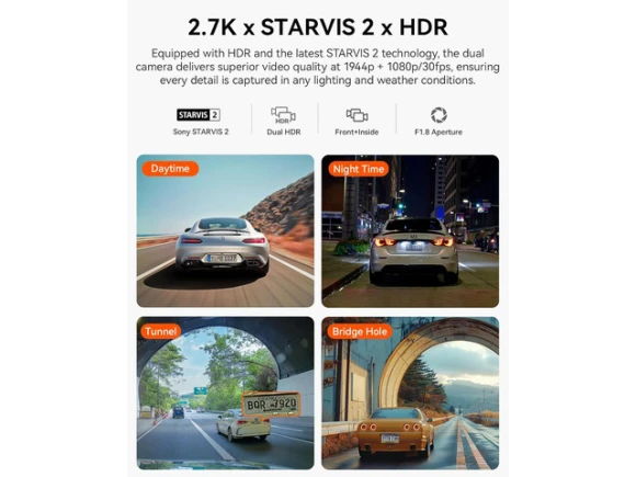 Front and Inside Dual Dash Camera — Dash Cam, VANTRUE